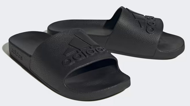 Adidas Adilette Aqua Slides in Black Color