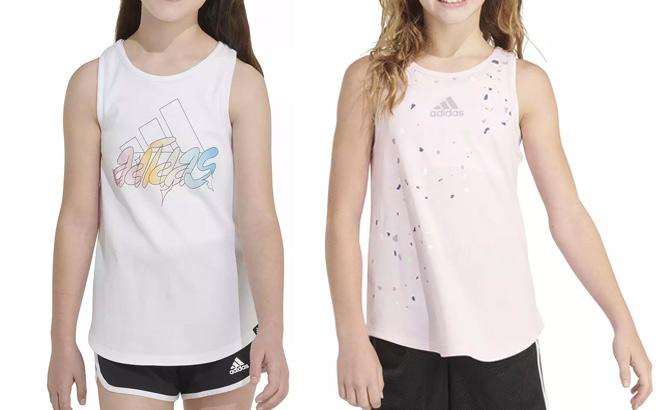 Adidas Girls Curved Hem Tank