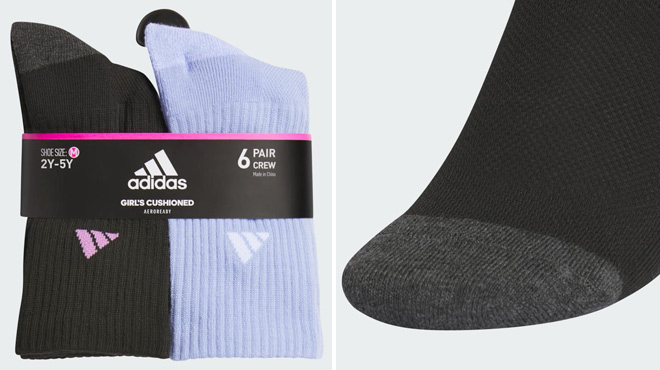 Adidas Kids Athletic Cushioned Crew Socks