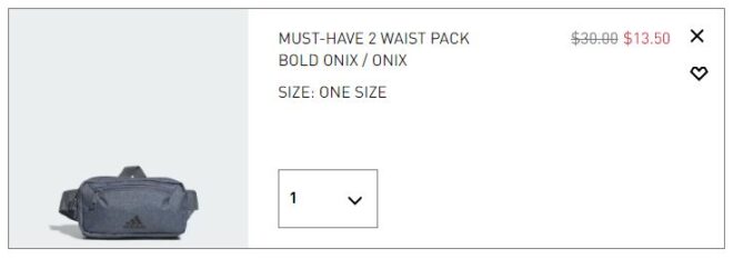 Adidas Must Have 2 Waist Pack Checkout Page