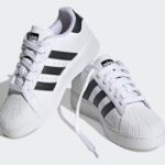 Adidas Originals Superstar XLG Womens Shoes on the Gray Background