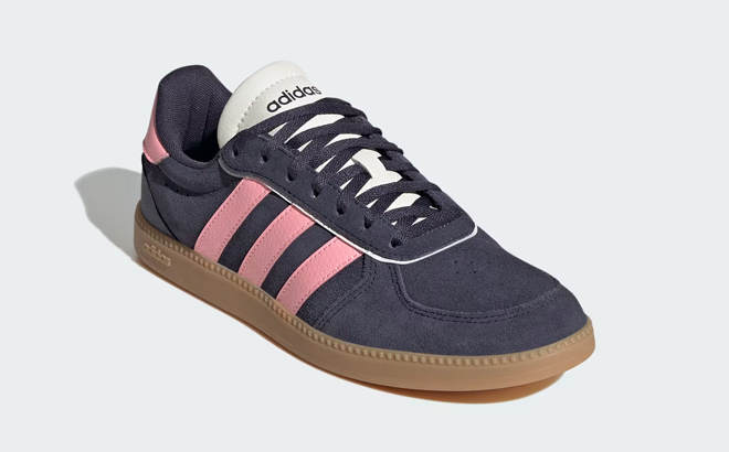 Adidas Women's Breaknet Sleek Sneaker in Navy Pink