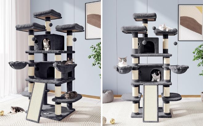 Allewie 68 Inches Cat Tree House