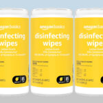 Amazon Basics Disinfecting Wipes Lemon Scent for Sanitizing Cleaning Deodorizing 255 Count