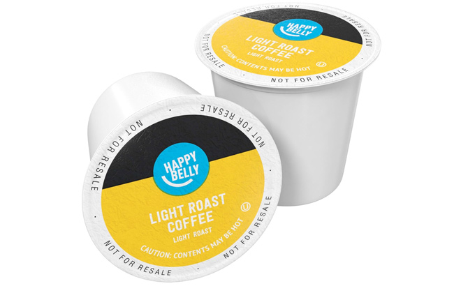 Amazon Brand Happy Belly Light Roast Coffee Pods Morning Light