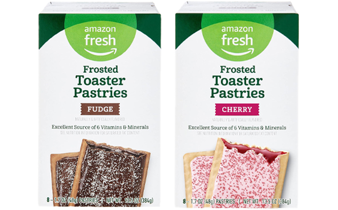 Amazon Fresh Frosted Fudge and Cherry Toaster Pastries