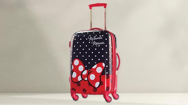 American Tourister Disney Minnie Mouse Red Bow Hardside Spinner Luggage