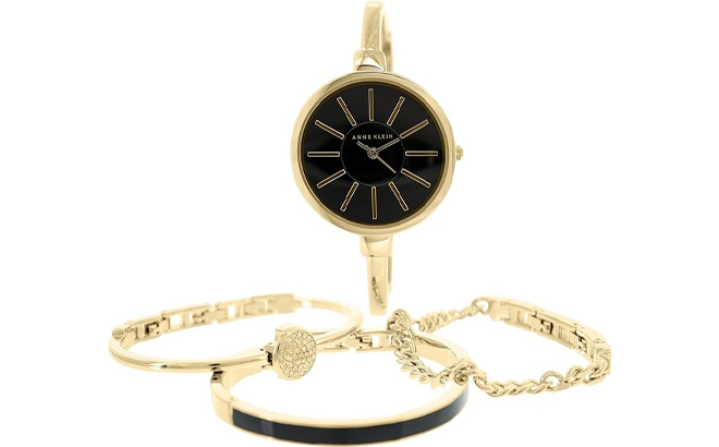 Anne Klein Womens Bangle Watch and Bracelet Set