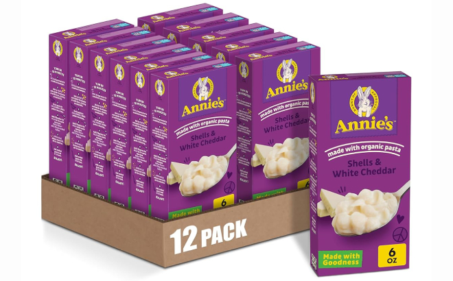 Annies White Cheddar Shells Mac Cheese 12 Pack