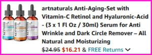 Artnaturals Anti Aging Set Checkout Screen