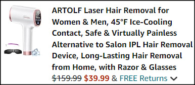 Artolf Laser Hair Removal Checkout