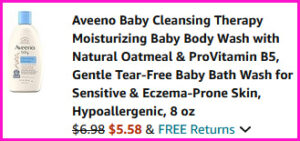 Aveeno Body Wash Checkout Screen