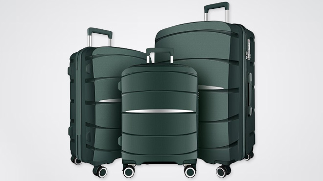 Axidou 3 Piece Luggage Set with Spinner Wheels