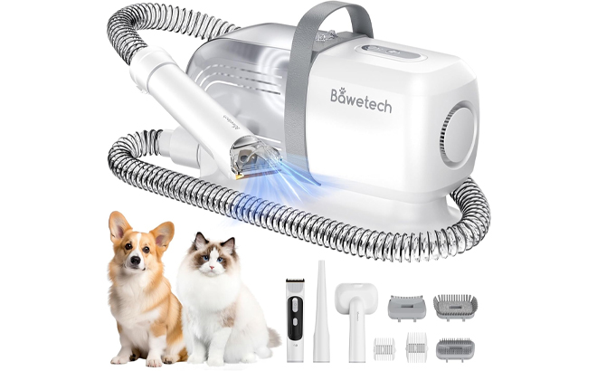 B2 Pet Grooming Kit 5 in 1 Dog Grooming Vacuum and Dryer with Clipper and Brushes