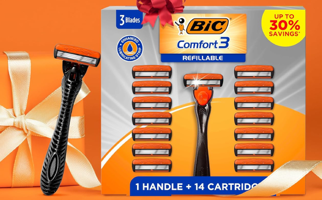 BIC Comfort 3 Refillable Mens 15 Piece Razor Gift Set