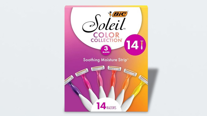 BIC Soleil Smooth Colors Disposable Razors 14 Count