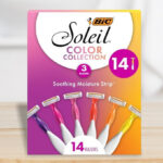 BIC Soleil Smooth Colors Womens Disposable Razors 14 Count on a Table