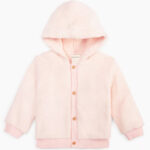 Baby Girls Faux Sherpa Hooded Cardigan