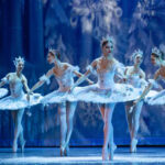 Ballerinas Performing Nutcracker Magical Christmas Ballet on a Stage