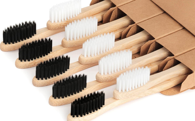 Bamboo Toothbrushes 10 Pack