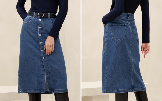 Banana Republic Factory Denim Skirt