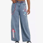 Barbie Y2K Star Wide Leg Jeans With Belt Chain