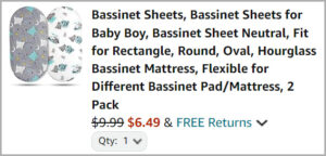 Bassinet Sheets at Checkout