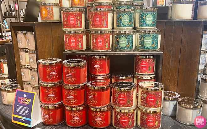 Bath Body Works Holiday 3 Wick Candles