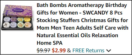 Bath Bombs 8 Pack Gift Set Checkout