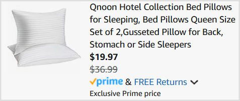 Bed Pillows Checkout