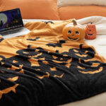 Bedsure Halloween Fleece Throw Blanket Printed Pumpkin Blanket for Halloween