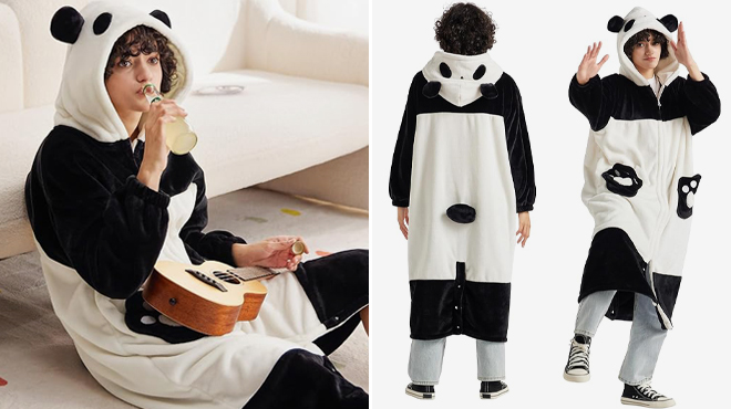 Bedsure Panda Hoodie Blanket