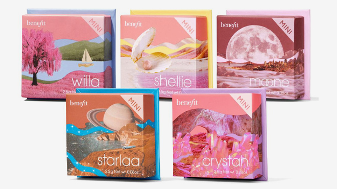 Benefit Cosmetics 5 Piece Silky Soft Powder Blush Set