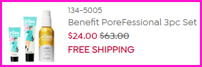 Benefit PoreFessional Checkout Screen