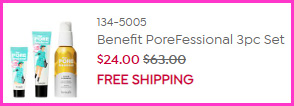 Benefit Set at Checkout