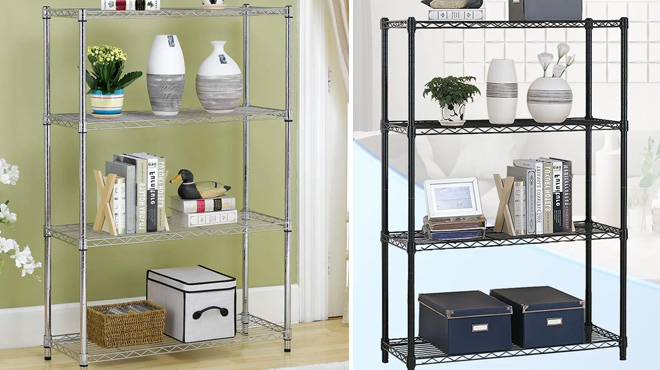 BestOffice 4 Shelf Wire Shelving Units