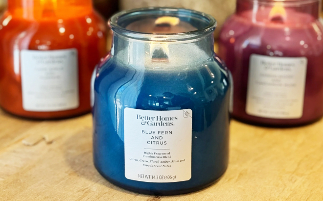 Better Homes Gardens Blue Fern and Citrus Scented Candle