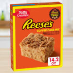 Betty Crocker Reeses Coffee Cake Mix Box on a Table