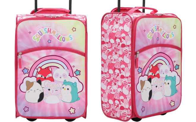 Bioworld Pink Squishmallows Kids Carry On Luggage