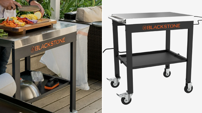 Blackstone 28 inch Portable Steel Prep Cart 1