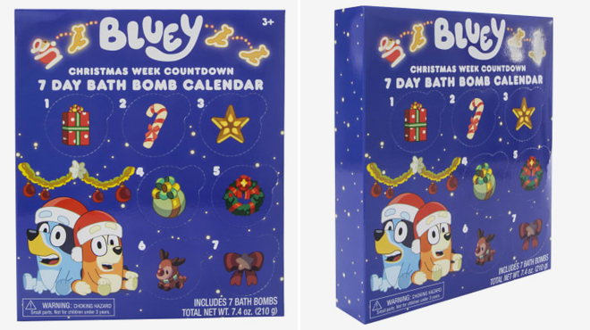 Bluey Christmas Countdown Bath Bomb Calendar