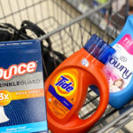 Bounce WrinkleGuard Dryer Sheets Tide Liquid Laundry Detergent and Downy Fabric Conditioner in Walgreens Cart