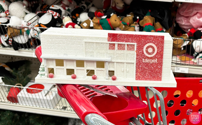 Bullseyes Playground LED Target Store on top of Target Shopping Cart