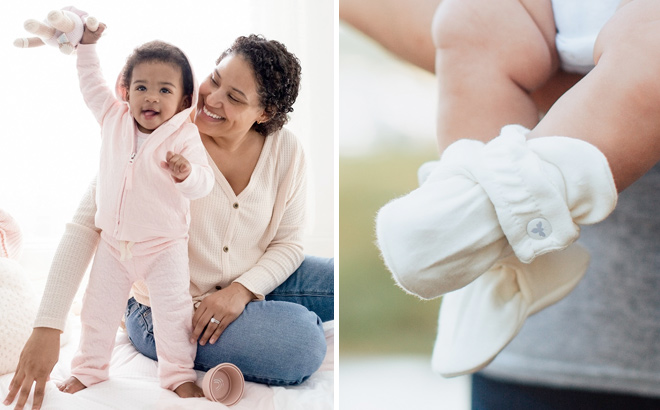 Burt Bees Solid Organic Cotton Baby Booties