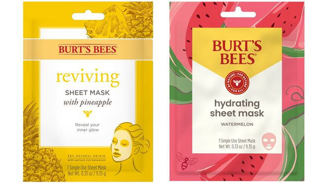 Burts Bees Sheet Masks Hydrating and reviving masks