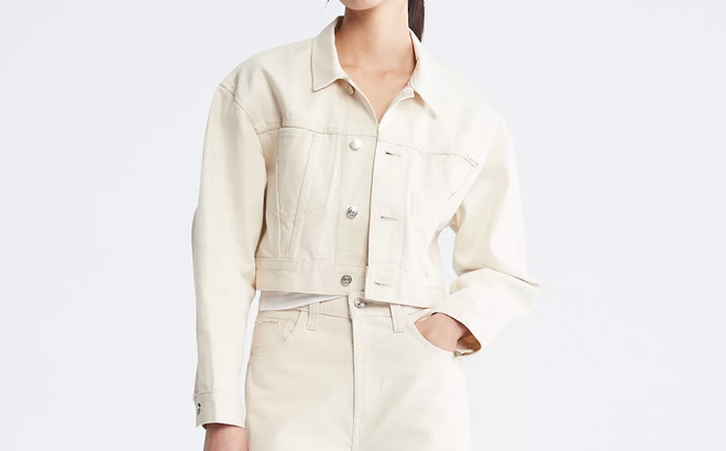 Calvin Klein Naturals Cropped Denim Jacket