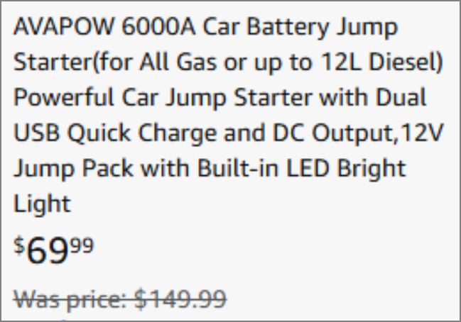 Car Battery Jump Starter checkout page