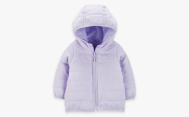 Carters Baby Packable Puffer Jacket in Purple Color