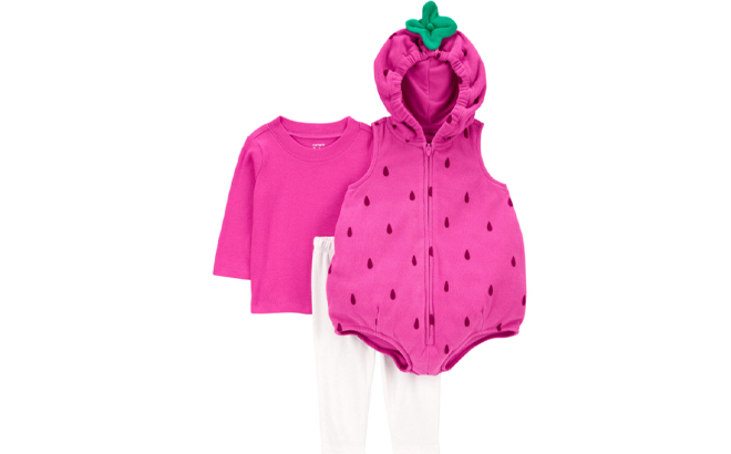 Carters Baby Strawberry Halloween 3 Piece Costume