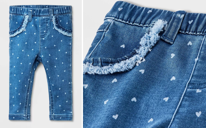 Cat Jack Baby Girls Denim Pants